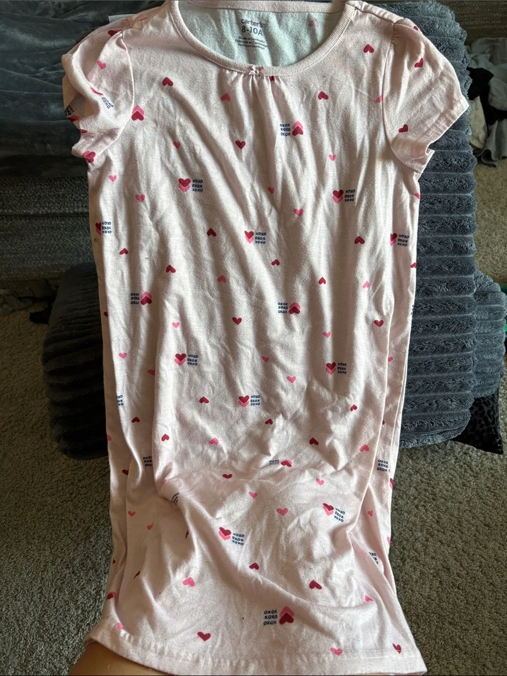 Carter's Light Pink Heart Print Nightgown